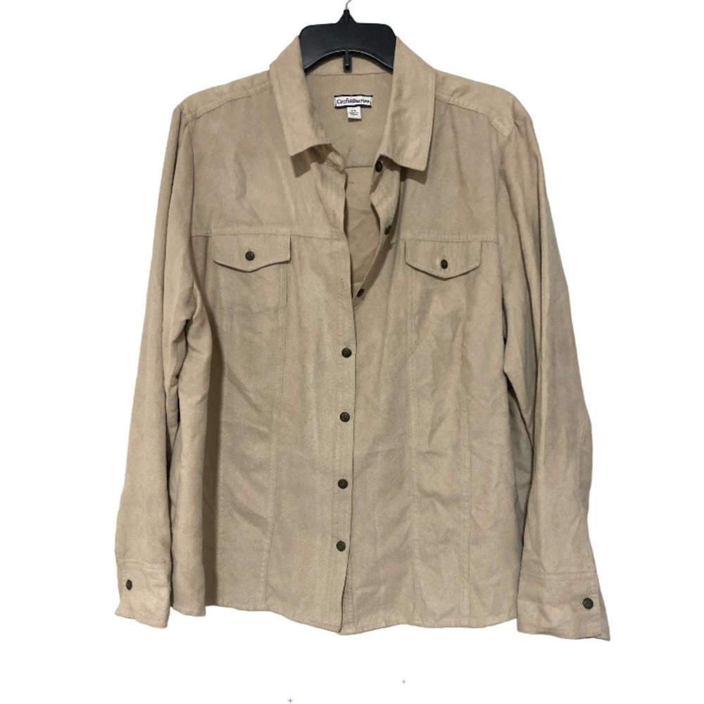 Croft & Barrow Tan Button Down Shirt